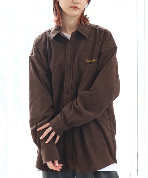 GERRY(ジェリー)の「【GERRY/ジェリー】ワンポイントロゴ ロングスリーブ コーデュロイシャツ(シャツ/ブラウス・メンズ・アイボリー/ネイビー/ブラウン/ダークグレー/マルチ/ワイン・LL/L/M)」の11枚目の写真