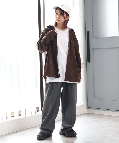 GERRY(ジェリー)の「【GERRY/ジェリー】ワンポイントロゴ ロングスリーブ コーデュロイシャツ(シャツ/ブラウス・メンズ・アイボリー/ネイビー/ブラウン/ダークグレー/マルチ/ワイン・LL/L/M)」の15枚目の写真