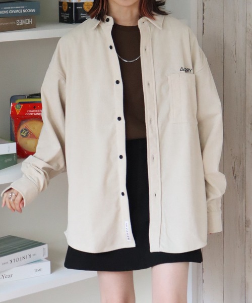 GERRY(ジェリー)の「【GERRY/ジェリー】ワンポイントロゴ ロングスリーブ コーデュロイシャツ(シャツ/ブラウス・メンズ・アイボリー/ネイビー/ブラウン/ダークグレー/マルチ/ワイン・LL/L/M)」の17枚目の写真