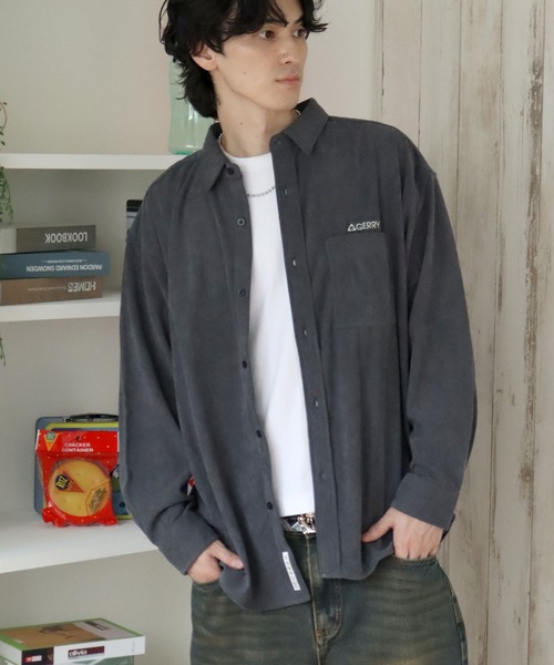 GERRY(ジェリー)の「【GERRY/ジェリー】ワンポイントロゴ ロングスリーブ コーデュロイシャツ(シャツ/ブラウス・メンズ・アイボリー/ネイビー/ブラウン/ダークグレー/マルチ/ワイン・LL/L/M)」の20枚目の写真