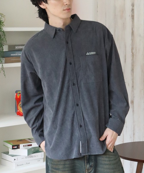 GERRY(ジェリー)の「【GERRY/ジェリー】ワンポイントロゴ ロングスリーブ コーデュロイシャツ(シャツ/ブラウス・メンズ・アイボリー/ネイビー/ブラウン/ダークグレー/マルチ/ワイン・LL/L/M)」の21枚目の写真