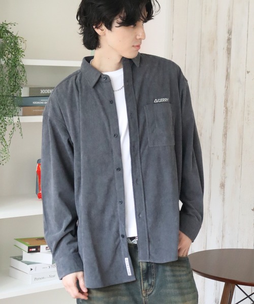 GERRY(ジェリー)の「【GERRY/ジェリー】ワンポイントロゴ ロングスリーブ コーデュロイシャツ(シャツ/ブラウス・メンズ・アイボリー/ネイビー/ブラウン/ダークグレー/マルチ/ワイン・LL/L/M)」の22枚目の写真