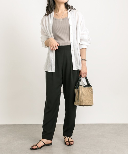 RIVE DROITE（リヴドロワ）の「2wayテレコタンク（タンクトップ・レディース・オフホワイト/グレー系その他/ブラック・FREE）」の20枚目の写真