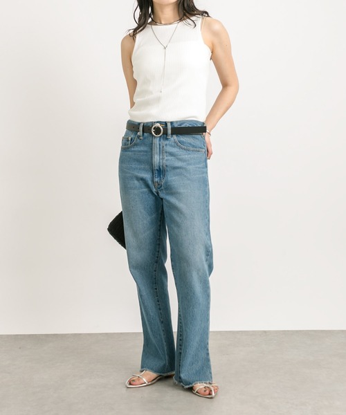 RIVE DROITE（リヴドロワ）の「2wayテレコタンク（タンクトップ・レディース・オフホワイト/グレー系その他/ブラック・FREE）」の5枚目の写真