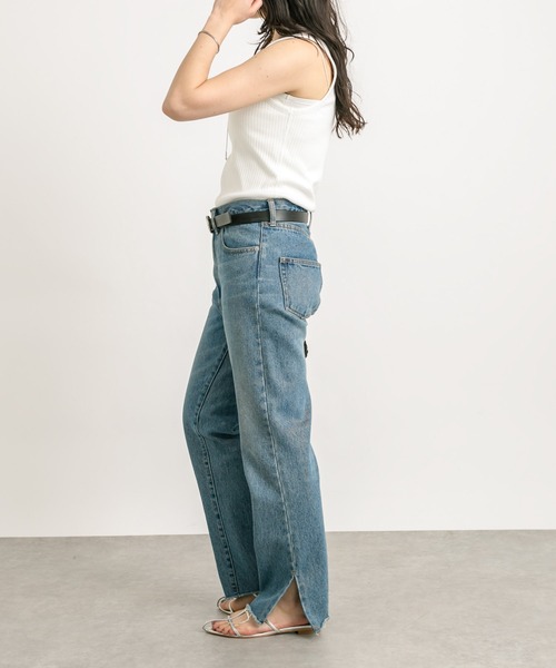 RIVE DROITE（リヴドロワ）の「2wayテレコタンク（タンクトップ・レディース・オフホワイト/グレー系その他/ブラック・FREE）」の6枚目の写真