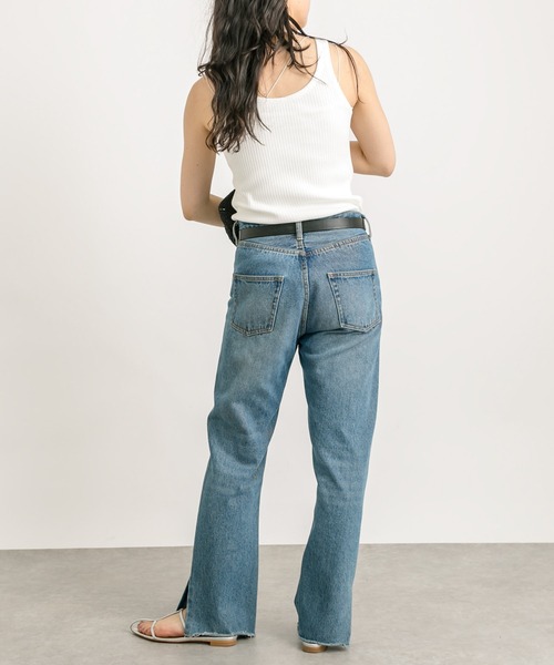 RIVE DROITE（リヴドロワ）の「2wayテレコタンク（タンクトップ・レディース・オフホワイト/グレー系その他/ブラック・FREE）」の7枚目の写真