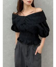 dazzlin | リボンワンショルパフブラウス(シャツ/ブラウス)