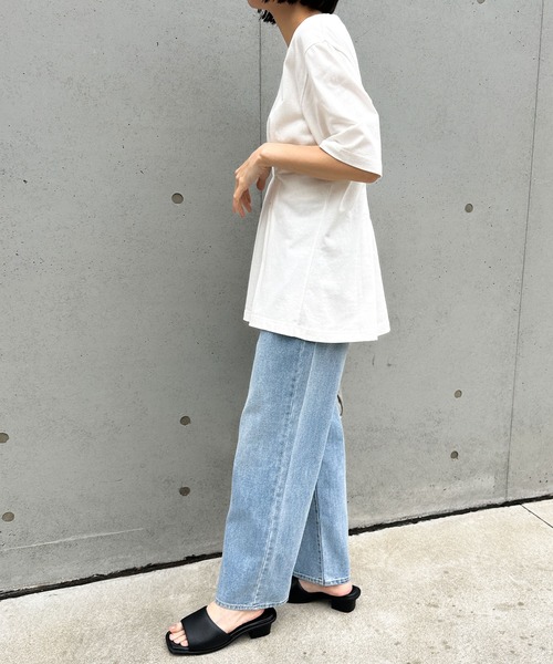 select MOCA(セレクトモカ)の「フロントホックTシャツ(Tシャツ/カットソー・レディース・ブラック/オフホワイト・MEDIUM/LARGE)」の3枚目の写真