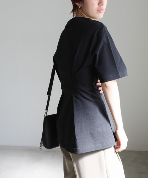 select MOCA(セレクトモカ)の「フロントホックTシャツ(Tシャツ/カットソー・レディース・ブラック/オフホワイト・MEDIUM/LARGE)」の13枚目の写真