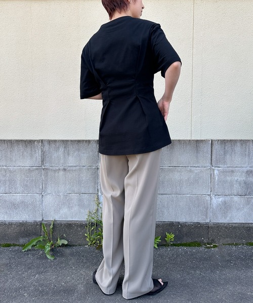 select MOCA(セレクトモカ)の「フロントホックTシャツ(Tシャツ/カットソー・レディース・ブラック/オフホワイト・MEDIUM/LARGE)」の20枚目の写真