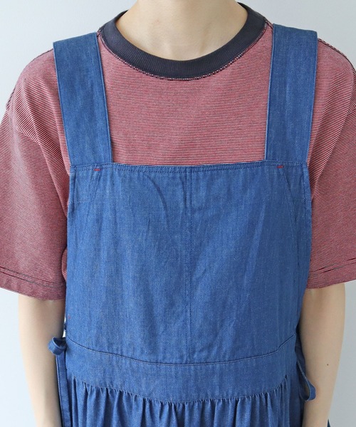 PAR ICI（パーリッシィ）の「ライトデニム エプロンワンピース