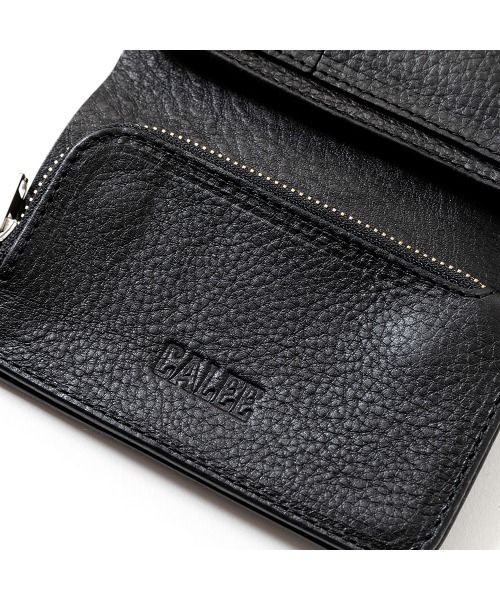 CALEE 財布　STUDS LEATHER FLAP HALF WALLET CALEE - 【ラスト1点】STUDS LEATHER FLAP HALF WALLET (BLACK