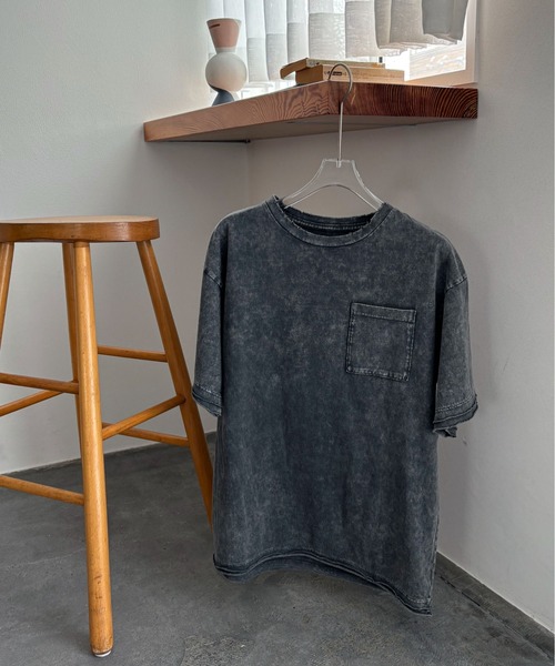 feepur（フェピュール）の「ピグメントルーズポケTee（Tシャツ/カットソー・レディース・オフホワイト/ブルー/チャコールグレー・MEDIUM）」の19枚目の写真