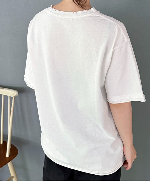 feepur（フェピュール）の「ピグメントルーズポケTee（Tシャツ/カットソー・レディース・オフホワイト/ブルー/チャコールグレー・MEDIUM）」の22枚目の写真