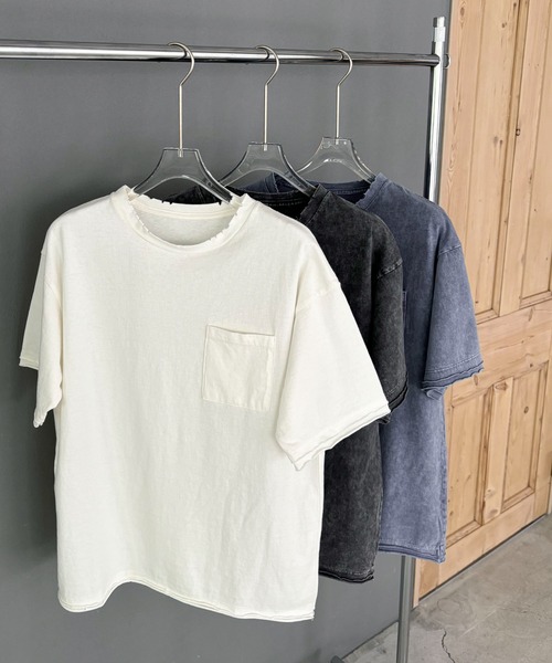 feepur（フェピュール）の「ピグメントルーズポケTee（Tシャツ/カットソー・レディース・オフホワイト/ブルー/チャコールグレー・MEDIUM）」の18枚目の写真