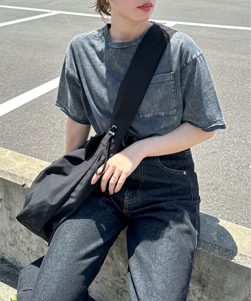 feepur（フェピュール）の「ピグメントルーズポケTee（Tシャツ/カットソー・レディース・オフホワイト/ブルー/チャコールグレー・MEDIUM）」の9枚目の写真