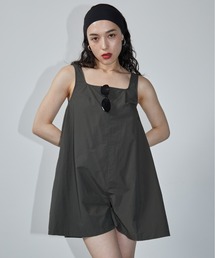 HANNE シャツショートロンパース シャツショートロンパース（つなぎ/オールインワン）｜HANNE