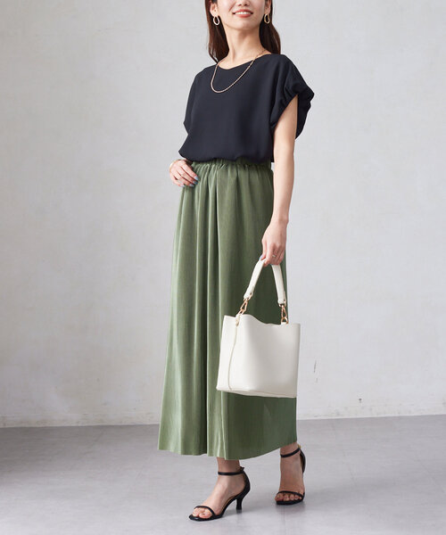 Chez toi(シェトワ)の「ベルト2WAYショルダーBAG(ショルダーバッグ・レディース・ブラック/アイボリー/キャメル・FREE)」の8枚目の写真