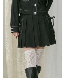 merry jenny | リボンポケットデニムプリーツスカート(スカート)