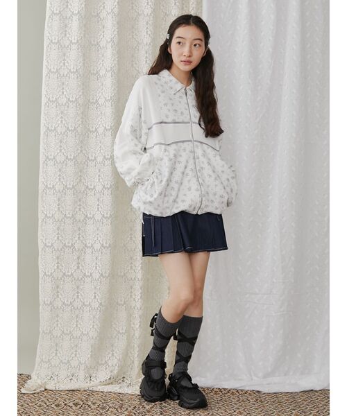 merry jenny（メリージェニー）の「リボンポケットデニムプリーツスカート（スカート・レディース・ブラック/インディゴブルー・FREE）」の3枚目の写真