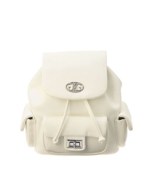 GYDA（ジェイダ）の「ポケットデザインミニリュック（バックパック/リュック・レディース・オフホワイト/ブラック・FREE）」の4枚目の写真