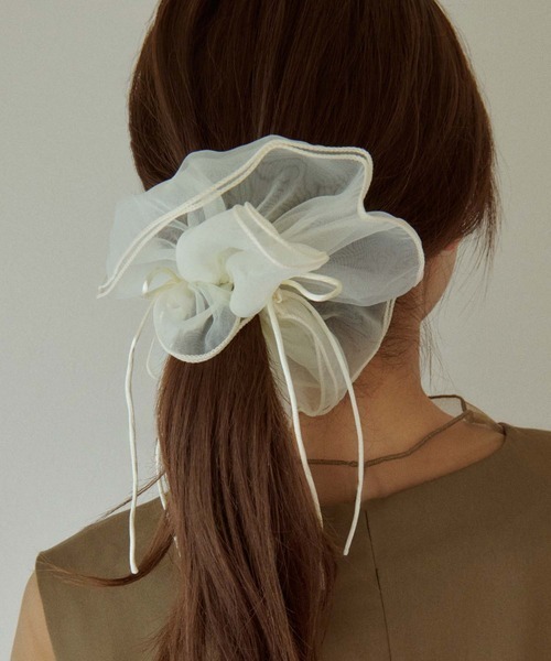 GOLDY(ゴールディ)の「【GOLDY】リボン ハング チュール ビッグ シュシュ / 6240402(シュシュ・レディース・ピンク/ブルー/ブラック/ホワイト/レッド/ライトピンク/グリーン・FREE)」の17枚目の写真