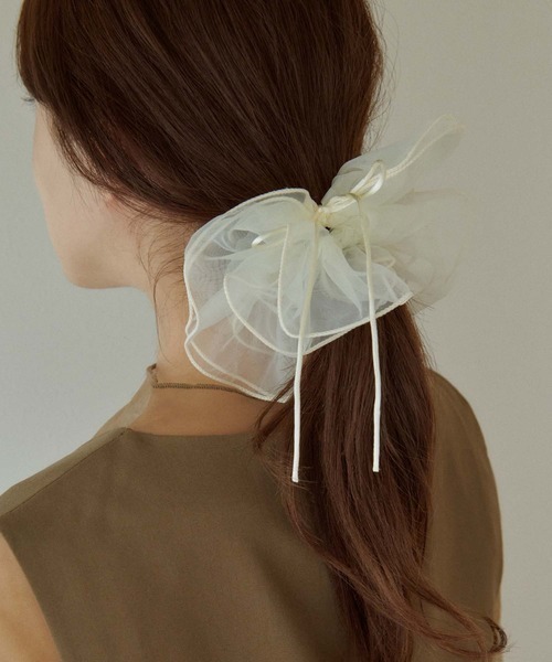 GOLDY(ゴールディ)の「【GOLDY】リボン ハング チュール ビッグ シュシュ / 6240402(シュシュ・レディース・ピンク/ブルー/ブラック/ホワイト/レッド/ライトピンク/グリーン・FREE)」の18枚目の写真