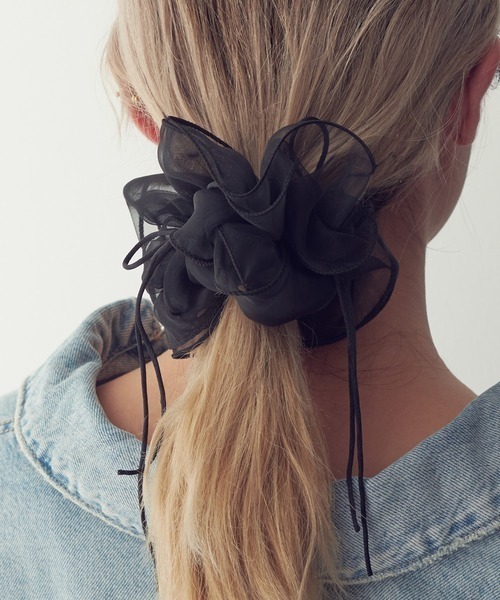 GOLDY(ゴールディ)の「【GOLDY】リボン ハング チュール ビッグ シュシュ / 6240402(シュシュ・レディース・ピンク/ブルー/ブラック/ホワイト/レッド/ライトピンク/グリーン・FREE)」の16枚目の写真