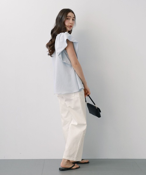 saloon（サルーン）の「SALOON(サルーン)/バルーンスリーブブラウス【手洗い可】（シャツ/ブラウス・レディース・ブラック/サックスブルー/ホワイト・FREE）」の14枚目の写真