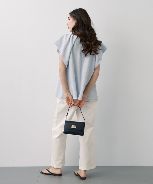 saloon（サルーン）の「SALOON(サルーン)/バルーンスリーブブラウス【手洗い可】（シャツ/ブラウス・レディース・ブラック/サックスブルー/ホワイト・FREE）」の15枚目の写真