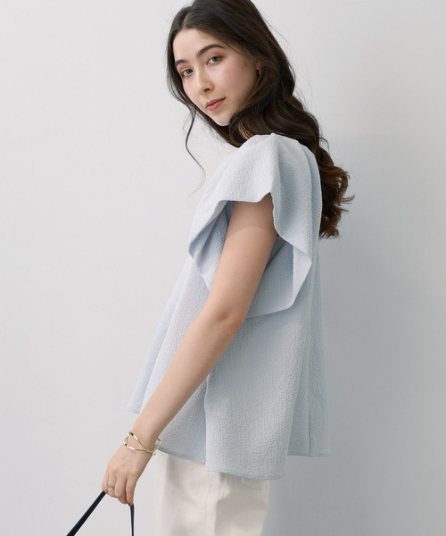 saloon（サルーン）の「SALOON(サルーン)/バルーンスリーブブラウス【手洗い可】（シャツ/ブラウス・レディース・ブラック/サックスブルー/ホワイト・FREE）」の16枚目の写真