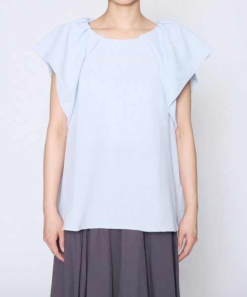 saloon（サルーン）の「SALOON(サルーン)/バルーンスリーブブラウス【手洗い可】（シャツ/ブラウス・レディース・ブラック/サックスブルー/ホワイト・FREE）」の17枚目の写真