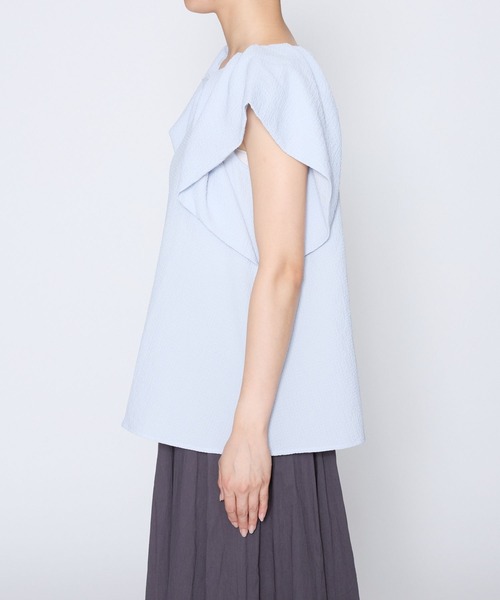 saloon（サルーン）の「SALOON(サルーン)/バルーンスリーブブラウス【手洗い可】（シャツ/ブラウス・レディース・ブラック/サックスブルー/ホワイト・FREE）」の18枚目の写真