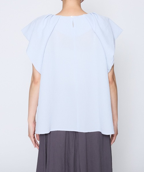 saloon（サルーン）の「SALOON(サルーン)/バルーンスリーブブラウス【手洗い可】（シャツ/ブラウス・レディース・ブラック/サックスブルー/ホワイト・FREE）」の19枚目の写真