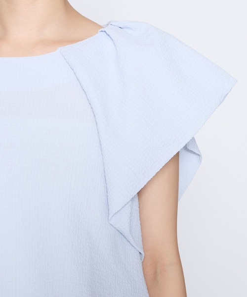 saloon（サルーン）の「SALOON(サルーン)/バルーンスリーブブラウス【手洗い可】（シャツ/ブラウス・レディース・ブラック/サックスブルー/ホワイト・FREE）」の10枚目の写真