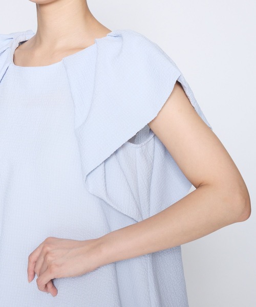 saloon（サルーン）の「SALOON(サルーン)/バルーンスリーブブラウス【手洗い可】（シャツ/ブラウス・レディース・ブラック/サックスブルー/ホワイト・FREE）」の11枚目の写真