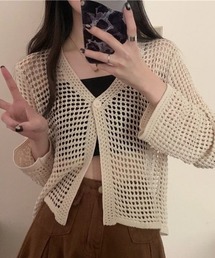 メッシュデザインカーディガン