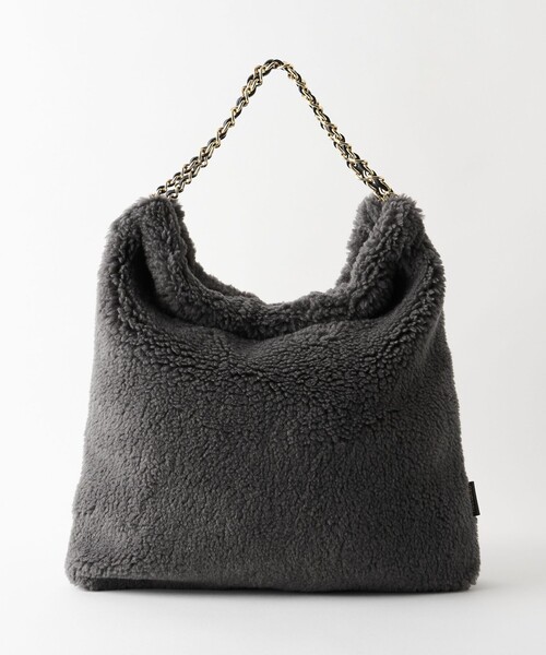 VIOLAd'ORO（ヴィオラドーロ）の「＜VIOLAd’ORO＞ELMO チェーンショルダー トートバッグ（ショルダーバッグ・レディース・ブラウン/ダークグレー・FREE）」の17枚目の写真