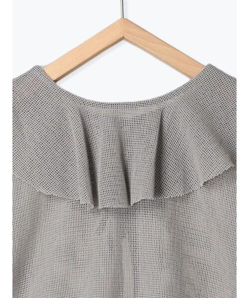 ehka sopo（エヘカソポ）の「メッシュラッフルブラウス（シャツ/ブラウス・レディース・キナリ/ピンク/グレー・F）」の15枚目の写真