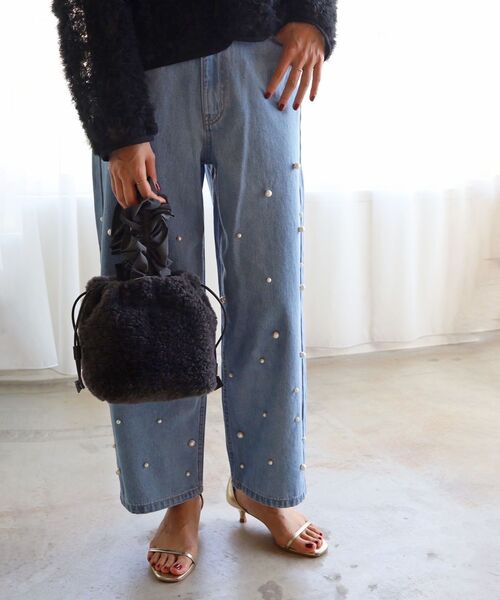 le.coeur blanc（ルクールブラン）の「フリルワンハンドルボアトート（トートバッグ・レディース・モカ/グレー・FREE）」の9枚目の写真