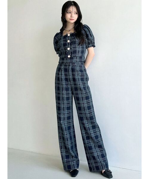 RESEXXY（リゼクシー）の「ツイードワイドパンツ【セットアップ着用可能】（その他パンツ・レディース・ブルー/ブラック/パープル・FREE）」の12枚目の写真