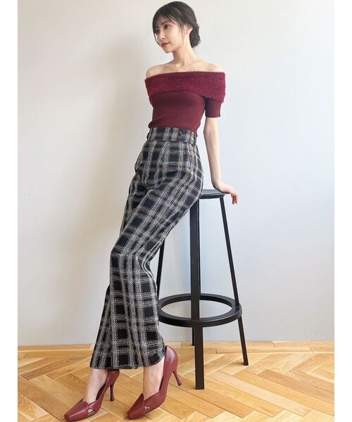 RESEXXY（リゼクシー）の「ツイードワイドパンツ【セットアップ着用可能】（その他パンツ・レディース・ブルー/ブラック/パープル・FREE）」の16枚目の写真