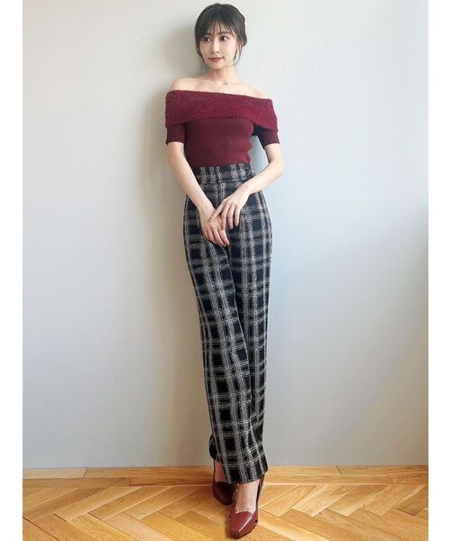 RESEXXY（リゼクシー）の「ツイードワイドパンツ【セットアップ着用可能】（その他パンツ・レディース・ブルー/ブラック/パープル・FREE）」の17枚目の写真