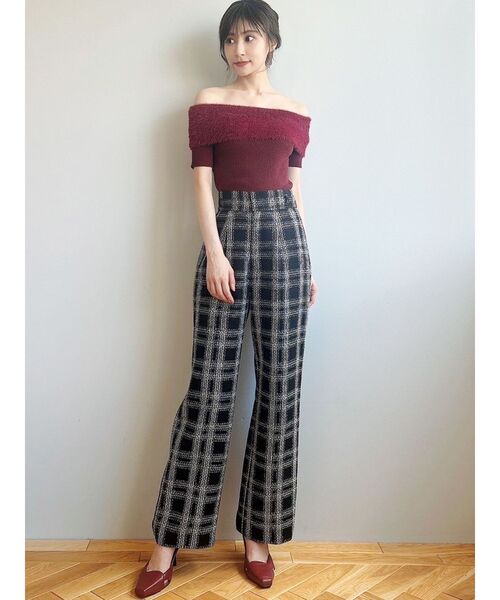 RESEXXY（リゼクシー）の「ツイードワイドパンツ【セットアップ着用可能】（その他パンツ・レディース・ブルー/ブラック/パープル・FREE）」の18枚目の写真