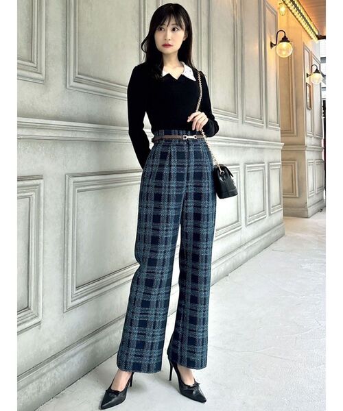 RESEXXY（リゼクシー）の「ツイードワイドパンツ【セットアップ着用可能】（その他パンツ・レディース・ブルー/ブラック/パープル・FREE）」の20枚目の写真