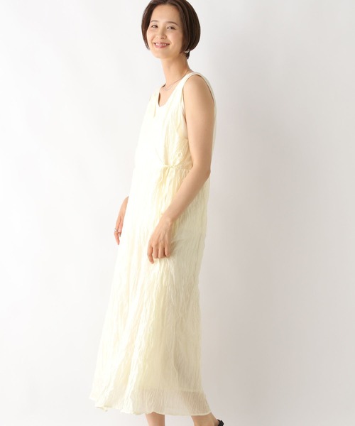 LEPSIM（レプシィム）の「クリンクルワンピース　128395（ワンピース・レディース・アイボリー/モカ/ブラック/グリーン・FREE）」の11枚目の写真