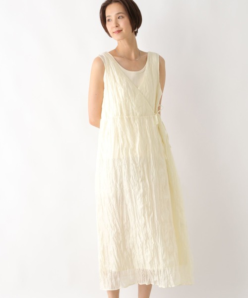 LEPSIM（レプシィム）の「クリンクルワンピース　128395（ワンピース・レディース・アイボリー/モカ/ブラック/グリーン・FREE）」の12枚目の写真