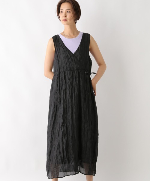 LEPSIM（レプシィム）の「クリンクルワンピース　128395（ワンピース・レディース・アイボリー/モカ/ブラック/グリーン・FREE）」の15枚目の写真