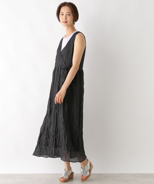 LEPSIM（レプシィム）の「クリンクルワンピース　128395（ワンピース・レディース・アイボリー/モカ/ブラック/グリーン・FREE）」の18枚目の写真