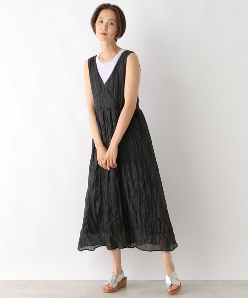 LEPSIM（レプシィム）の「クリンクルワンピース　128395（ワンピース・レディース・アイボリー/モカ/ブラック/グリーン・FREE）」の19枚目の写真